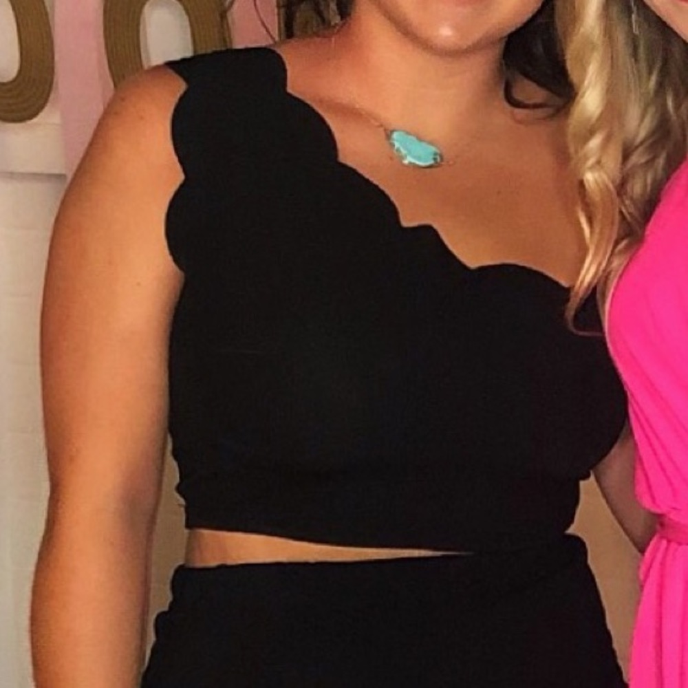 Black two piece dress